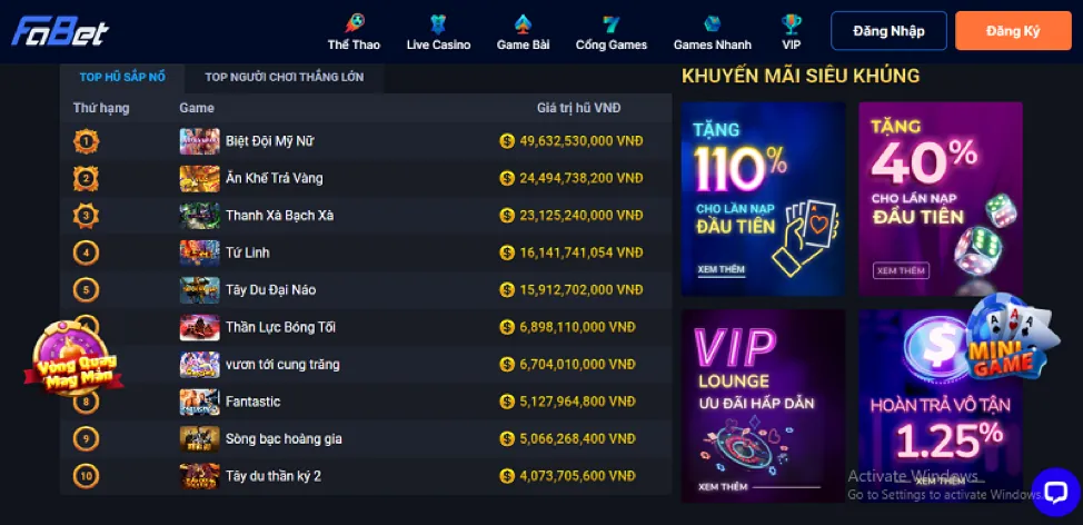 Tính năng thưởng và jackpot trong slot game